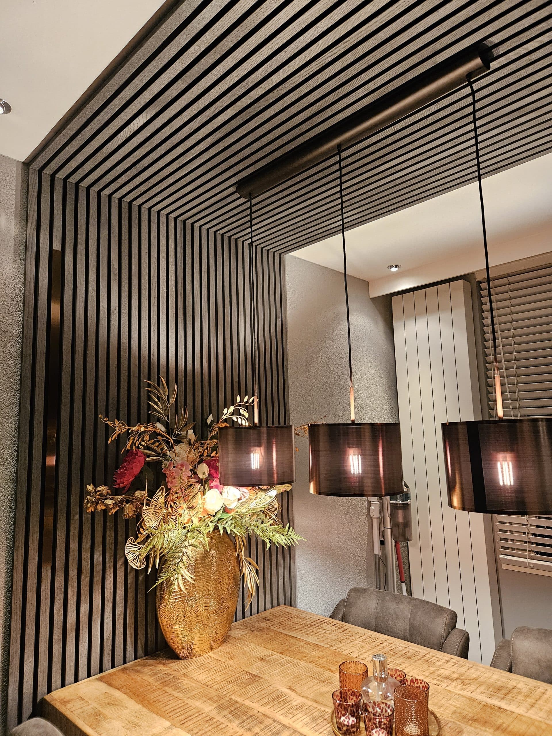 Acoustic panel - Grey (black felt/black mdf) - 260 x 60cm - Image 5