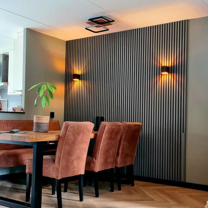 Acoustic panel - Grey (black felt/black mdf) - 260 x 60cm - Image 4
