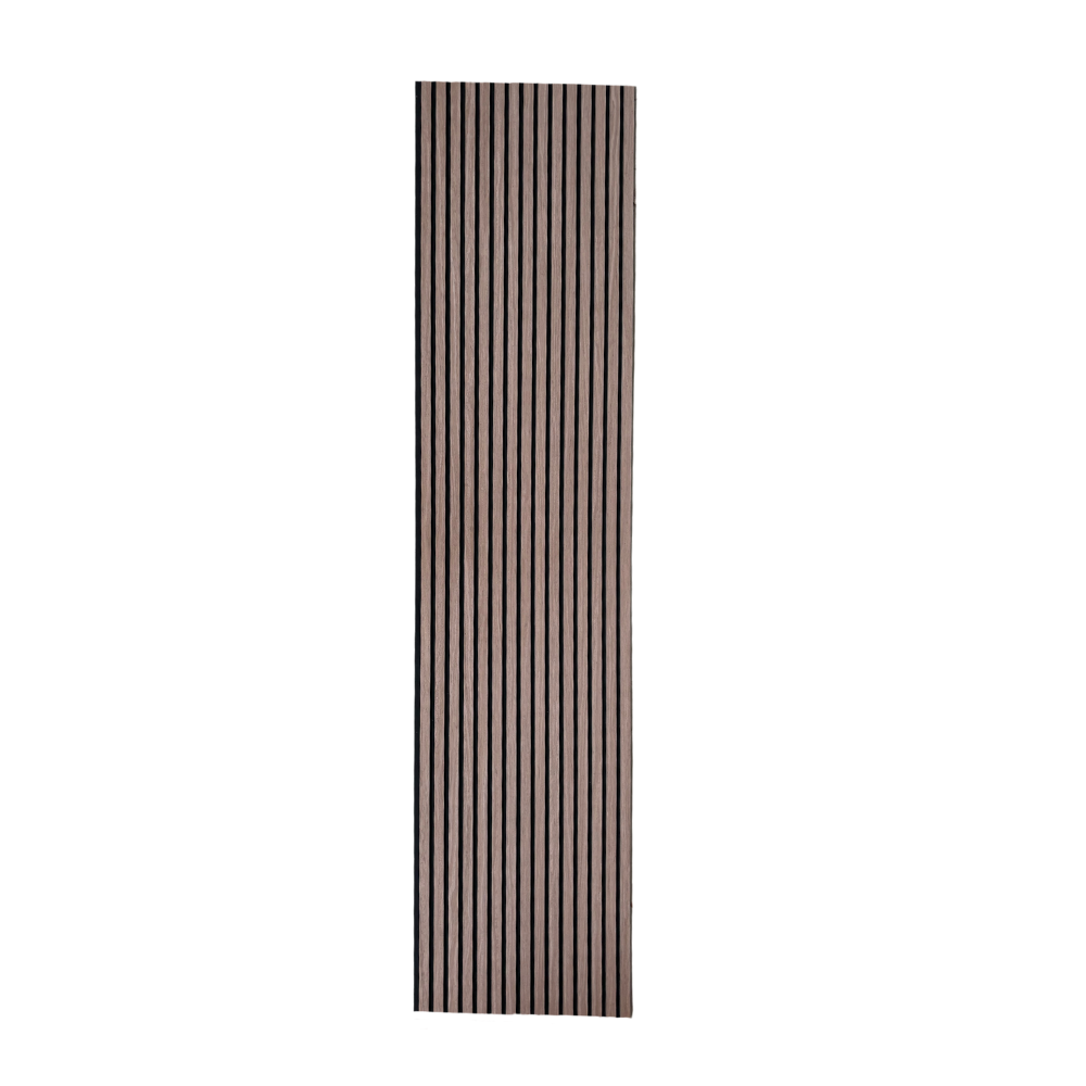 3-sided wood veneer acoustic panel - Mocha (black felt) - 260 x 60cm - Image 3