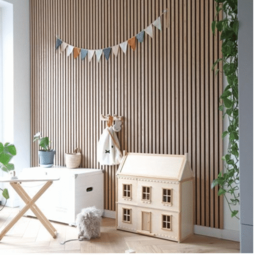 Acoustic panel - Classic oak (black felt/brown mdf) - 260 x 60cm - Image 7