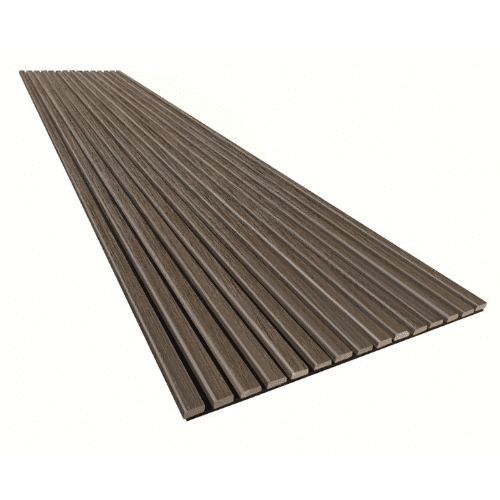 Alternative view of 3-sided wood veneer acoustic panel - Smoked oak (black felt) - 260 x 60cm