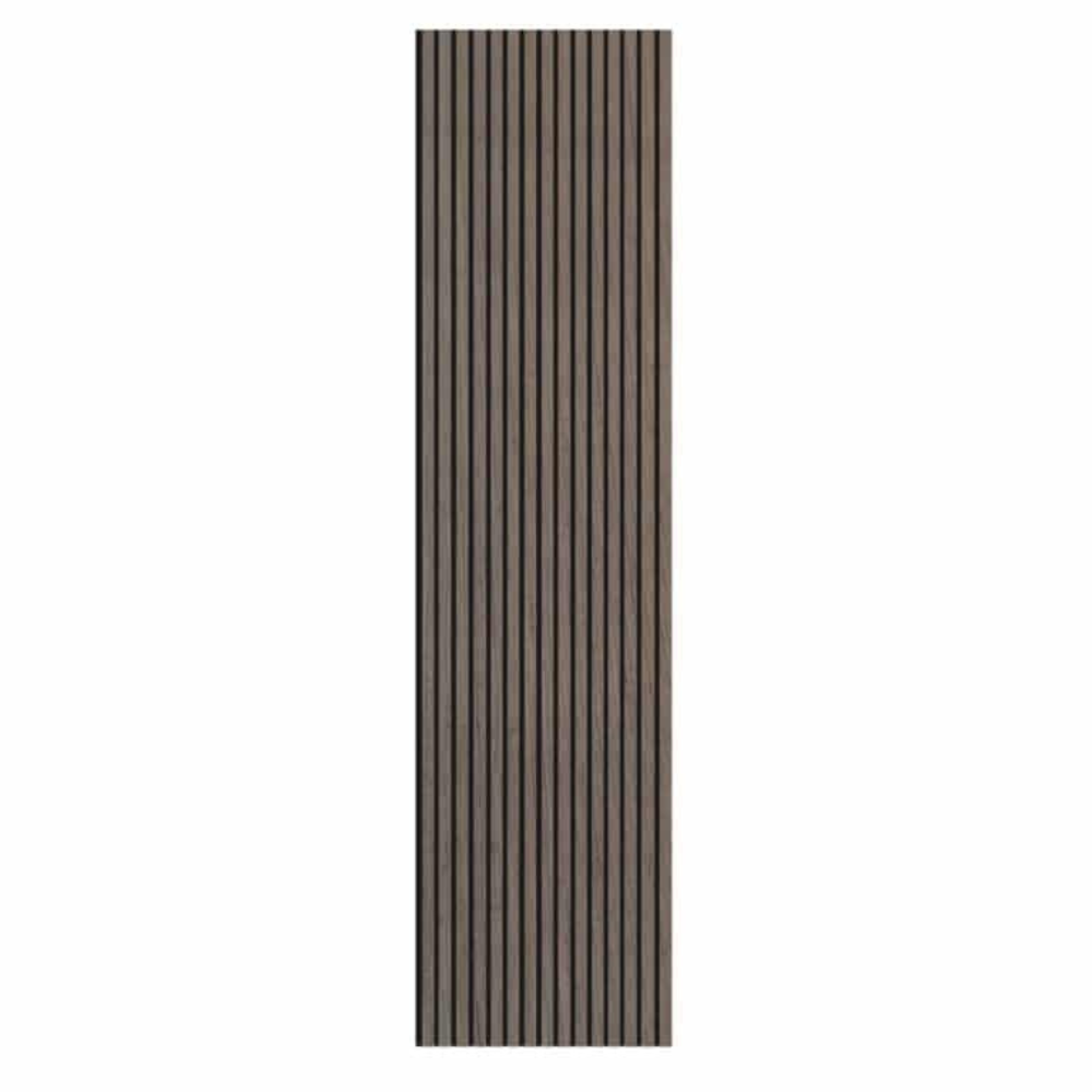 3-sided wood veneer acoustic panel - Smoked oak (black felt) - 260 x 60cm - Image 3