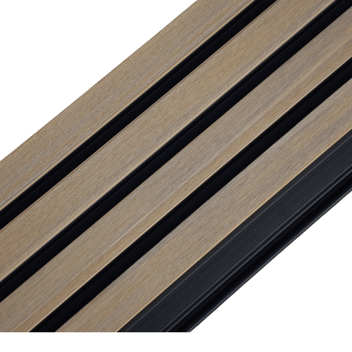 Alternative view of Exterior wall cladding | Oak + black | composite